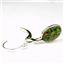 925 Sterling Silver Leverback Earrings, Created Black Opal, SE101
