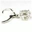 925 Sterling Silver Leverback Earrings, Cubic Zirconia, SE107