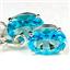 925 Sterling Silver Leverback Earrings, Paraiba Topaz, SE007