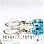 925 Sterling Silver Leverback Earrings, Paraiba Topaz, SE007