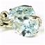 925 Sterling Silver Leverback Earrings, Aquamarine, SE007