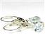 925 Sterling Silver Leverback Earrings, Aquamarine, SE007