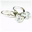 925 Sterling Silver Leverback Earrings, Aquamarine, SE007