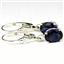 925 Sterling Silver Leverback Earrings, Created Blue Sapphire, SE007