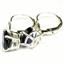925 Sterling Silver Leverback Earrings, Created Blue Sapphire, SE007