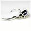 925 Sterling Silver Leverback Earrings, Created Blue Sapphire, SE007