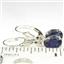 925 Sterling Silver Leverback Earrings, Created Blue Sapphire, SE007