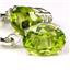 925 Sterling Silver Leverback Earrings, Peridot, SE007