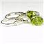 925 Sterling Silver Leverback Earrings, Peridot, SE007