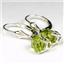 925 Sterling Silver Leverback Earrings, Peridot, SE007