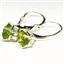 925 Sterling Silver Leverback Earrings, Peridot, SE007