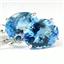 925 Sterling Silver Earrings, Swiss Blue Topaz, SE207