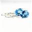925 Sterling Silver Earrings, Swiss Blue Topaz, SE207