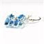 925 Sterling Silver Earrings, Swiss Blue Topaz, SE207