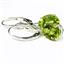 925 Sterling Silver Leverback Earrings, Peridot, SE107