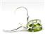 925 Sterling Silver Leverback Earrings, Peridot, SE107