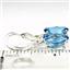 925 Sterling Silver Leverback Earrings, Swiss Blue Topaz, SE107
