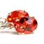 925 Sterling Silver Leverback Earrings, Created Padparadscha Sapphire, SE007