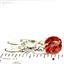 925 Sterling Silver Leverback Earrings, Created Padparadscha Sapphire, SE007