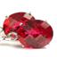925 Sterling Silver Leverback Earrings, Crimson Topaz, SE107