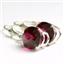 925 Sterling Silver Leverback Earrings, Crimson Topaz, SE107