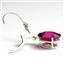 925 Sterling Silver Leverback Earrings, Crimson Topaz, SE107