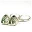 925 Sterling Silver Leverback Earrings, Green Amethyst, SE107