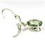 925 Sterling Silver Leverback Earrings, Green Amethyst, SE107