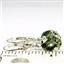 925 Sterling Silver Leverback Earrings, Green Amethyst, SE107