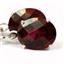 925 Sterling Silver Leverback Earrings, Mozambique Garnet, SE107