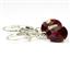 925 Sterling Silver Leverback Earrings, Mozambique Garnet, SE107