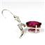 925 Sterling Silver Leverback Earrings, Mozambique Garnet, SE107