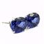 925 Sterling Silver Post Earrings, Created Blue Sapphire, SE102