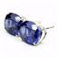 925 Sterling Silver Post Earrings, Created Blue Sapphire, SE102