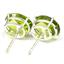925 Sterling Silver Post Earrings, Peridot, SE102