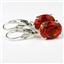 925 Sterling Silver Earrings, Created Padparadscha Sapphire, SE207