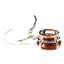 925 Sterling Silver Earrings, Created Padparadscha Sapphire, SE207