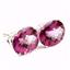 925 Sterling Silver Post Earrings, Pure Pink Topaz, SE102