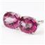 925 Sterling Silver Post Earrings, Pure Pink Topaz, SE102