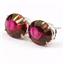 925 Sterling Silver Post Earrings, Crimson Topaz, SE202