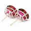 925 Sterling Silver Post Earrings, Crimson Topaz, SE202