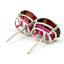925 Sterling Silver Post Earrings, Crimson Topaz, SE202