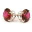 925 Sterling Silver Post Earrings, Crimson Topaz, SE202