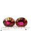 925 Sterling Silver Post Earrings, Crimson Topaz, SE202