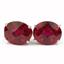 925 Sterling Silver Post Earrings, Created Ruby, SE202