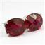 925 Sterling Silver Post Earrings, Created Ruby, SE202