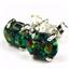 925 Sterling Silver Post Earrings, Created Black Opal, SE002C