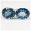925 Sterling Silver Post Earrings, London Blue Topaz, SE202