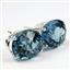 925 Sterling Silver Post Earrings, London Blue Topaz, SE202