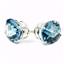 925 Sterling Silver Post Earrings, London Blue Topaz, SE202